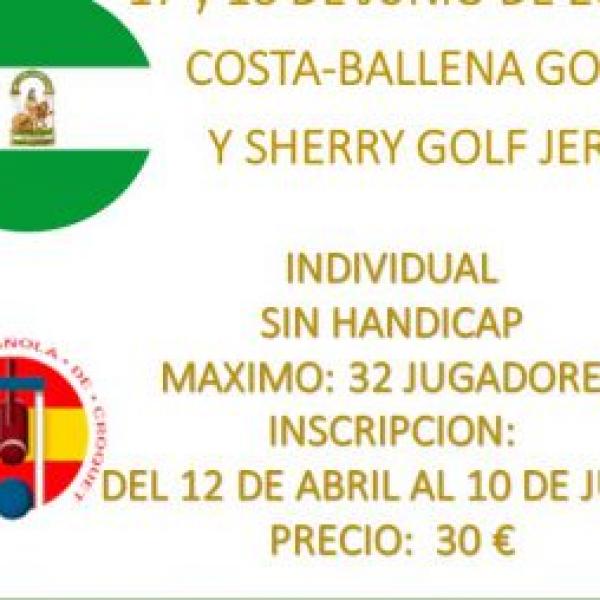 6th GC Andalusia Championship (Costa Ballena and Sherry Golf Jerez, Cádiz, 2017)