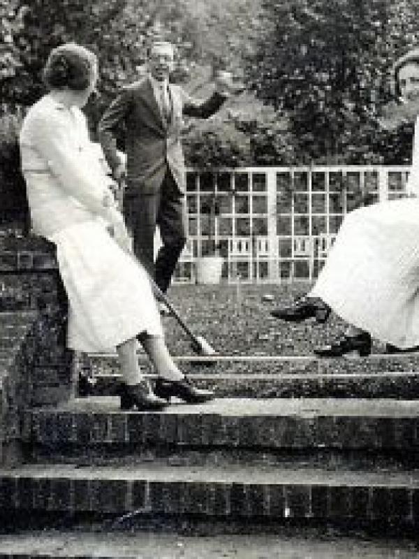 Descanso en un partido de croquet (Llodio, 1924)