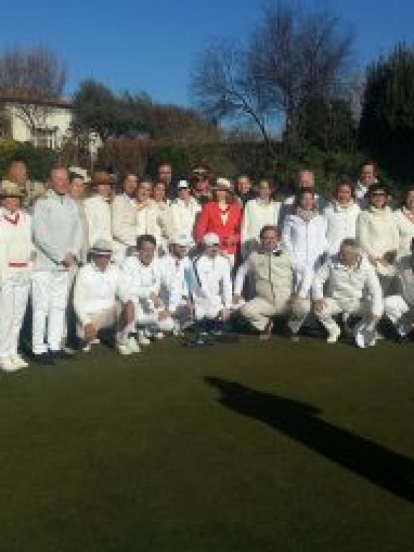 Opening match in the new croquet lawn of Puerta de Hierro Real Club